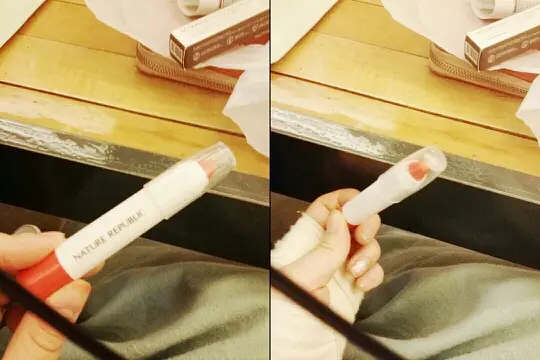 선택된 언니의파우치 리뷰 이미지 - [보테니컬 에코 크레용 립루즈 3호 스칼렛 오렌지]