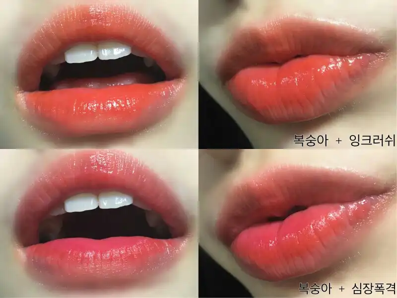 언니의파우치 리뷰 이미지 6 - [앙큼 라이어 코팅 틴트 [01 수줍은복숭아인척]]