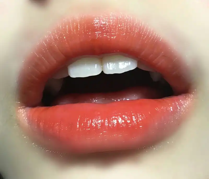 언니의파우치 리뷰 이미지 7 - [앙큼 라이어 코팅 틴트 [01 수줍은복숭아인척]]
