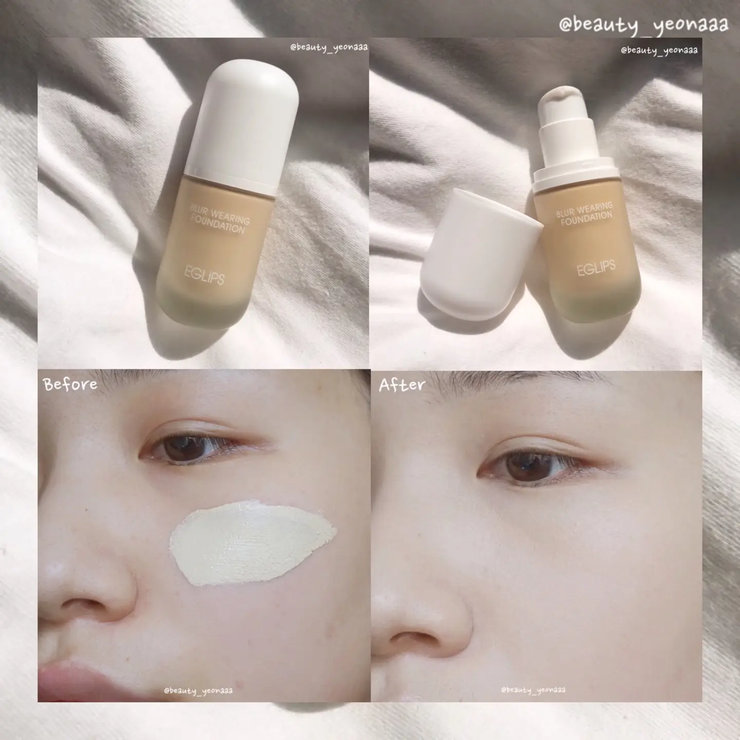선택된 언니의파우치 리뷰 이미지 - [블러 웨어링 파운데이션 [Y21 바닐라]]
