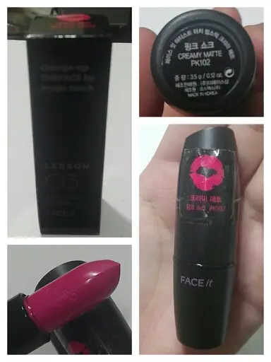선택된 언니의파우치 리뷰 이미지 - [페이스잇 아티스트 터치 립스틱 크리미 매트 PK102]