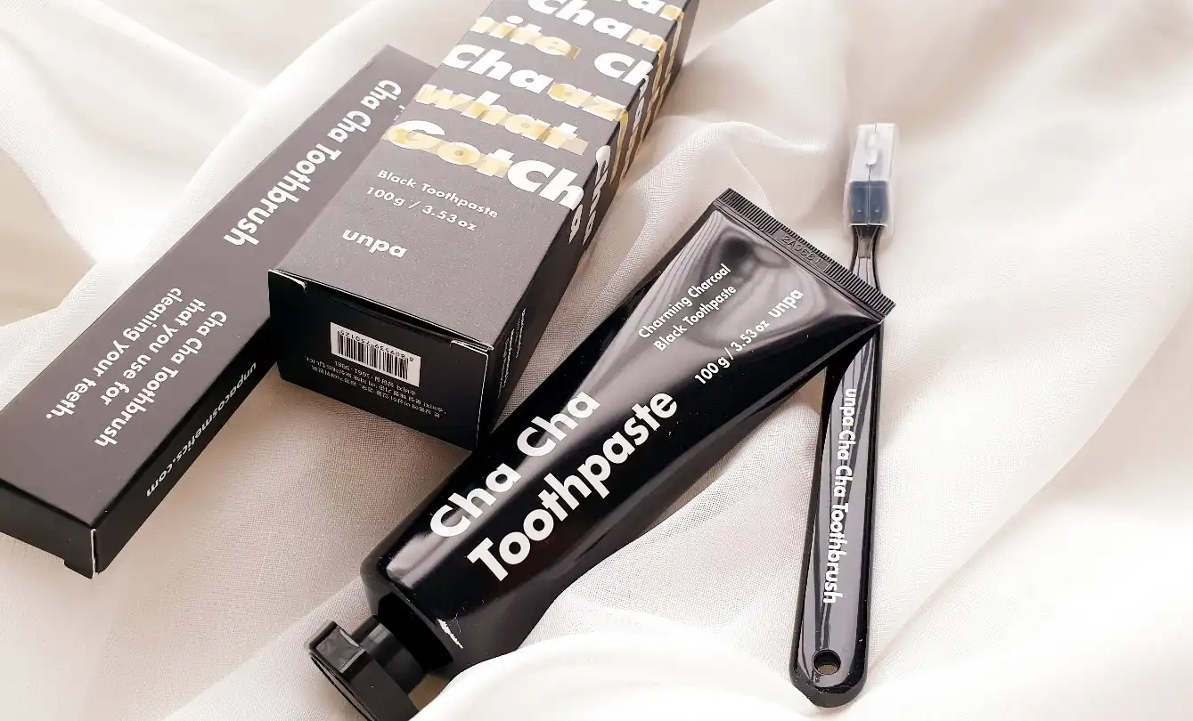 언파 차차 치약 블랙 