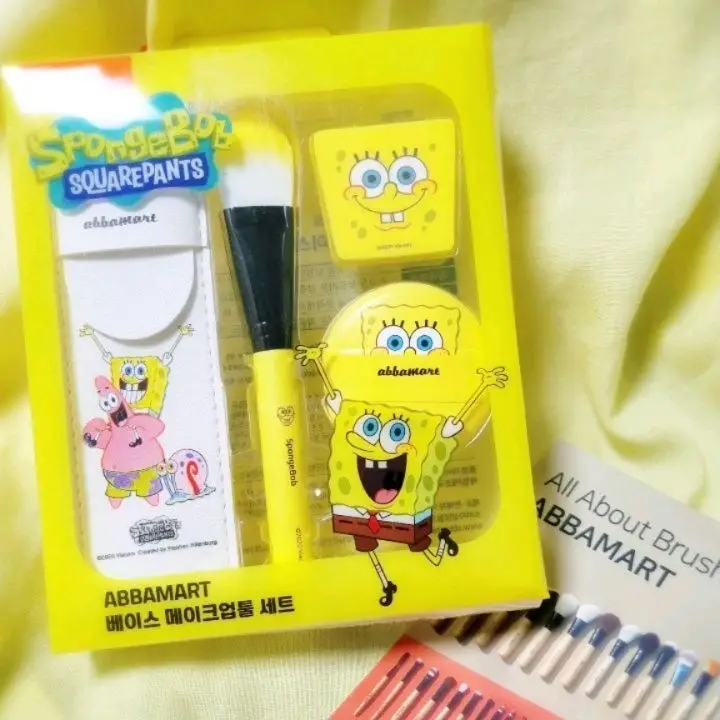 선택된 언니의파우치 리뷰 이미지 - [스폰지밥 베이스메이크업툴 세트]
