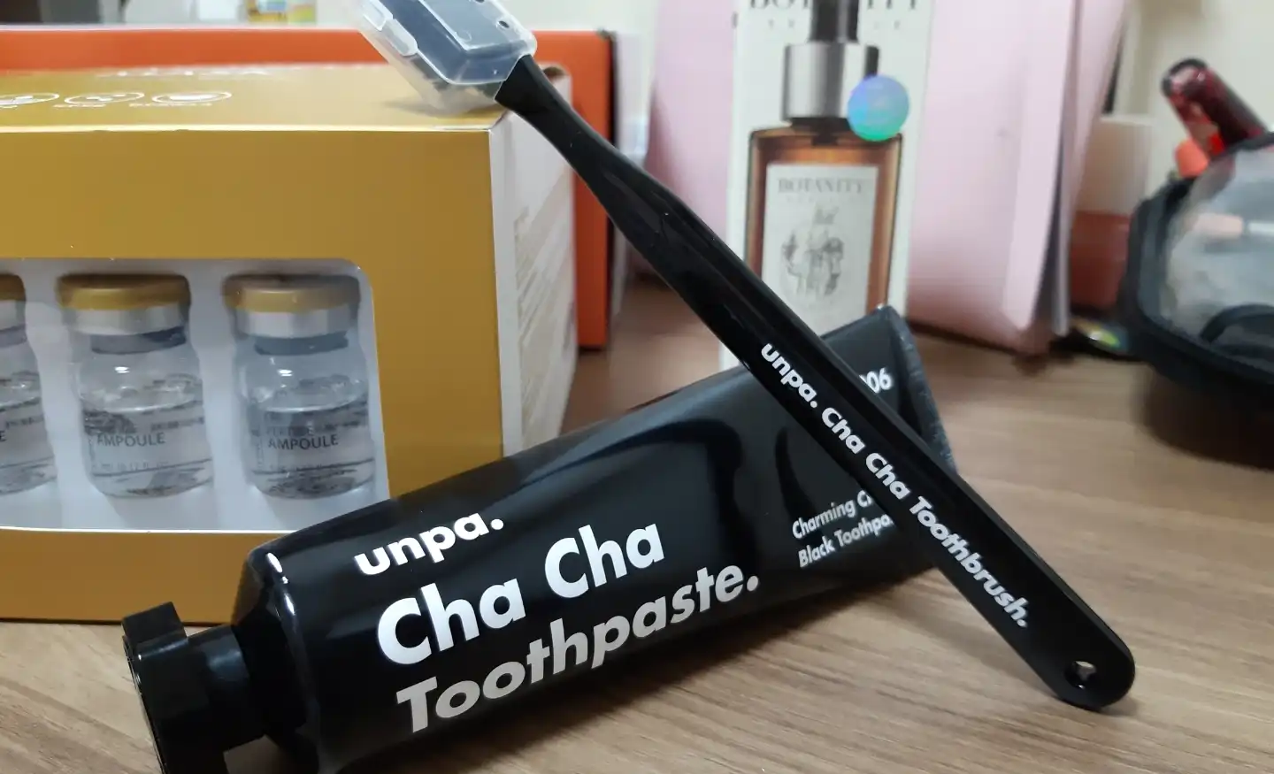 언파 차차 치약 블랙 