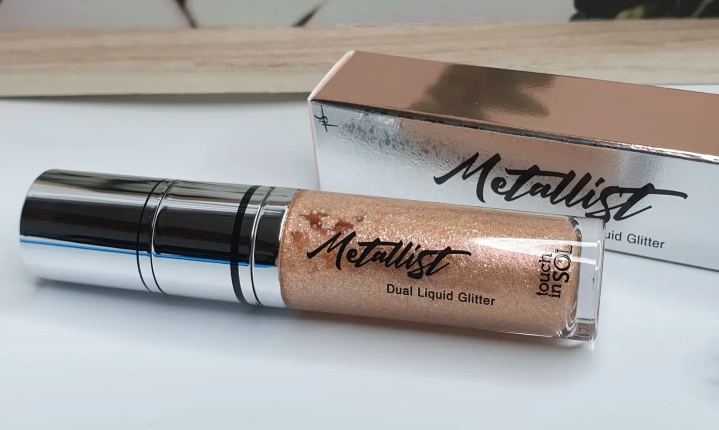 선택된 언니의파우치 리뷰 이미지 - [메탈리스트 듀얼 리퀴드 글리터 [2호 샌드 핑크]]