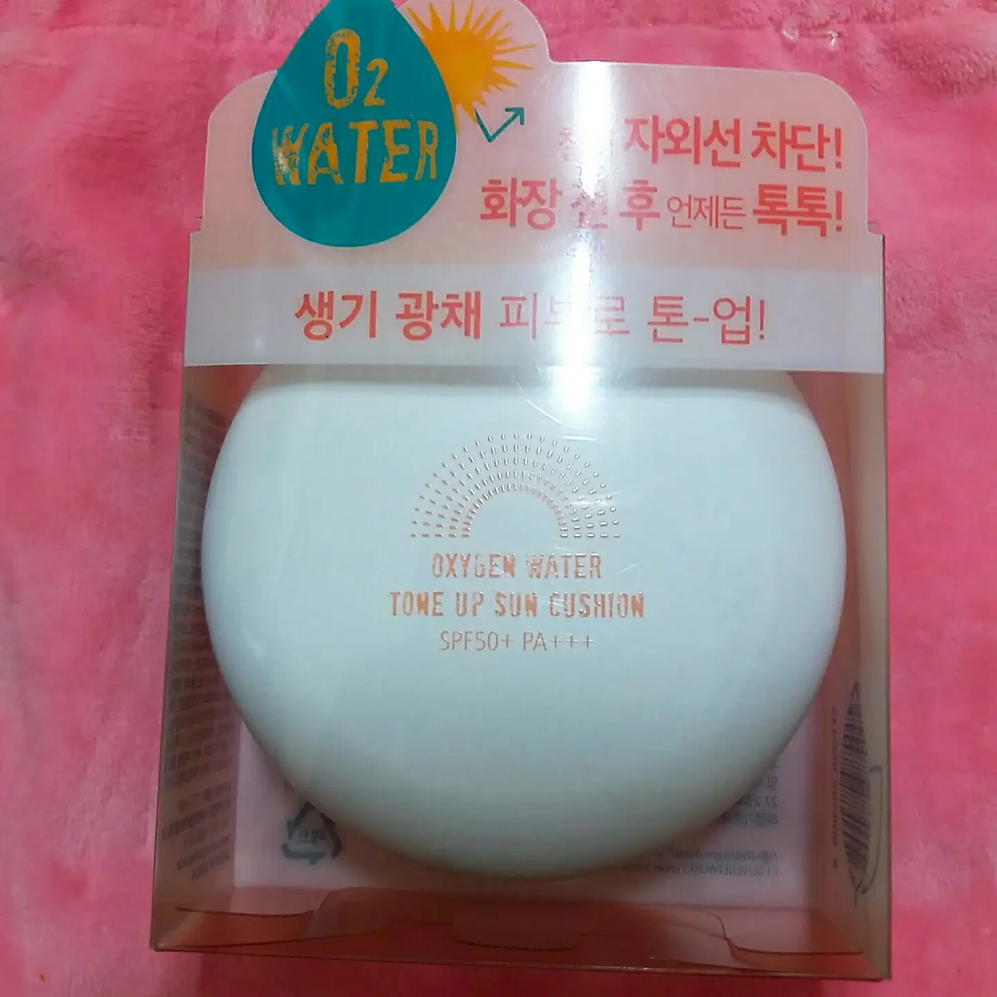 선택된 언니의파우치 리뷰 이미지 - [산소수 톤 업 선 쿠션 [02 생기 피치]]