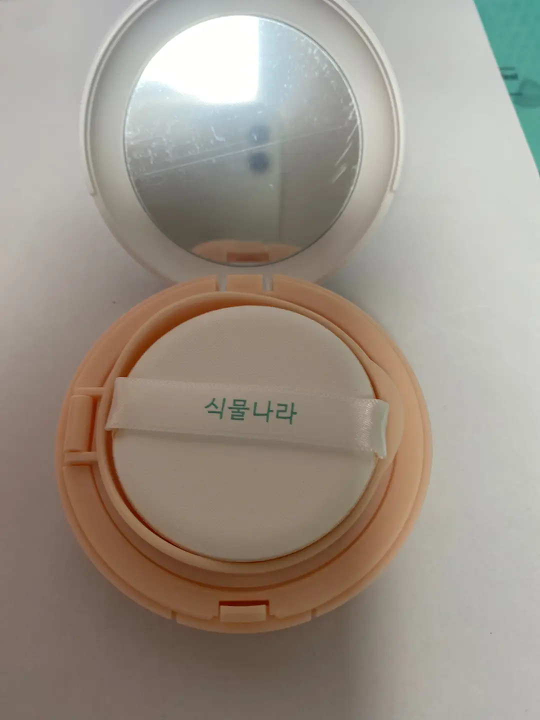 선택된 언니의파우치 리뷰 이미지 - [산소수 톤 업 선 쿠션 [02 생기 피치]]