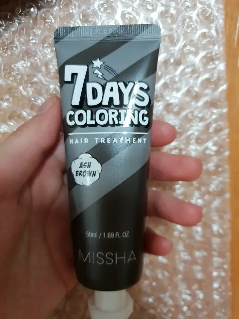 선택된 언니의파우치 리뷰 이미지 - [세븐데이즈 컬러링 헤어 트리트먼트 [애쉬 브라운]]