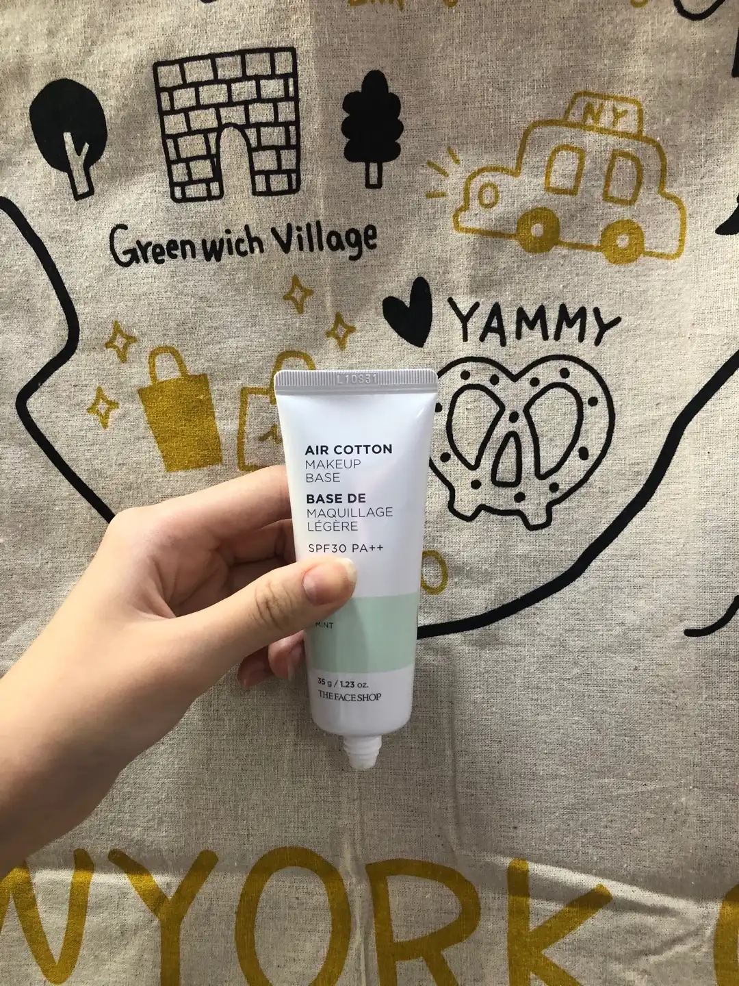 언니의파우치 리뷰 이미지 2 - [에어 코튼 메이크업베이스 [01 민트]]
