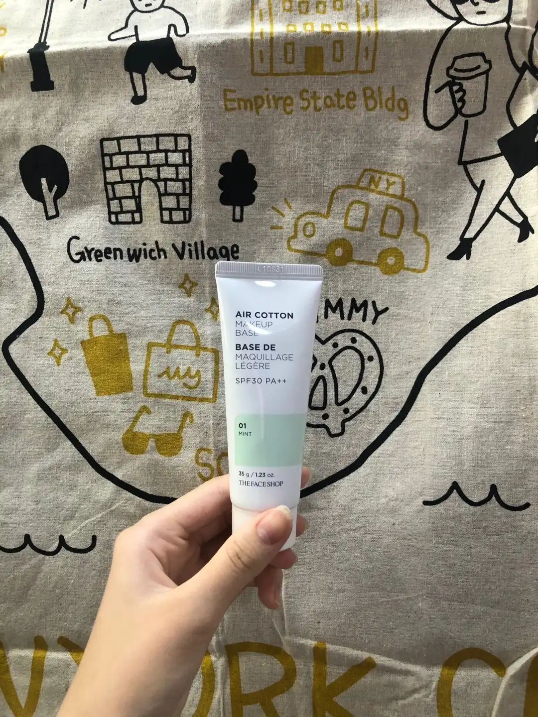 언니의파우치 리뷰 이미지 3 - [에어 코튼 메이크업베이스 [01 민트]]
