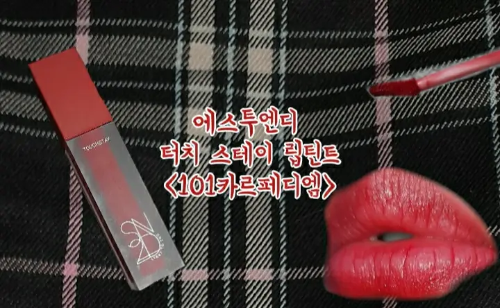 선택된 언니의파우치 리뷰 이미지 - [에스투엔디 터치 스테이 립 틴트 카르페디엠]