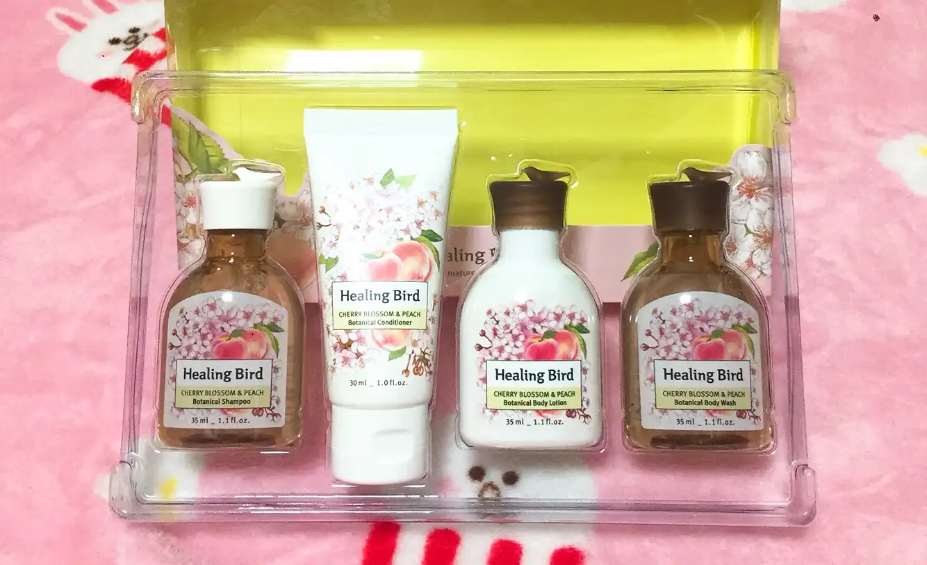 힐링버드 미니어처 기프트 세트 4종 [체리블라썸&피치 향]