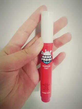 선택된 언니의파우치 리뷰 이미지 - [러블리믹스 스타 아쿠아프루프 마커틴트 [01 체리]]