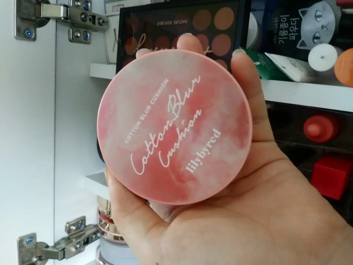 선택된 언니의파우치 리뷰 이미지 - [에스더버니 에디션 코튼 블러 쿠션 [23호 내추럴코튼]]