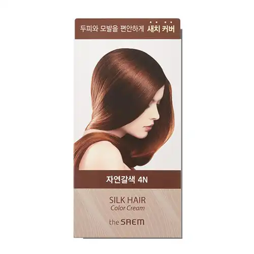 실크 헤어 컬러 크림 새치커버 [자연갈색]