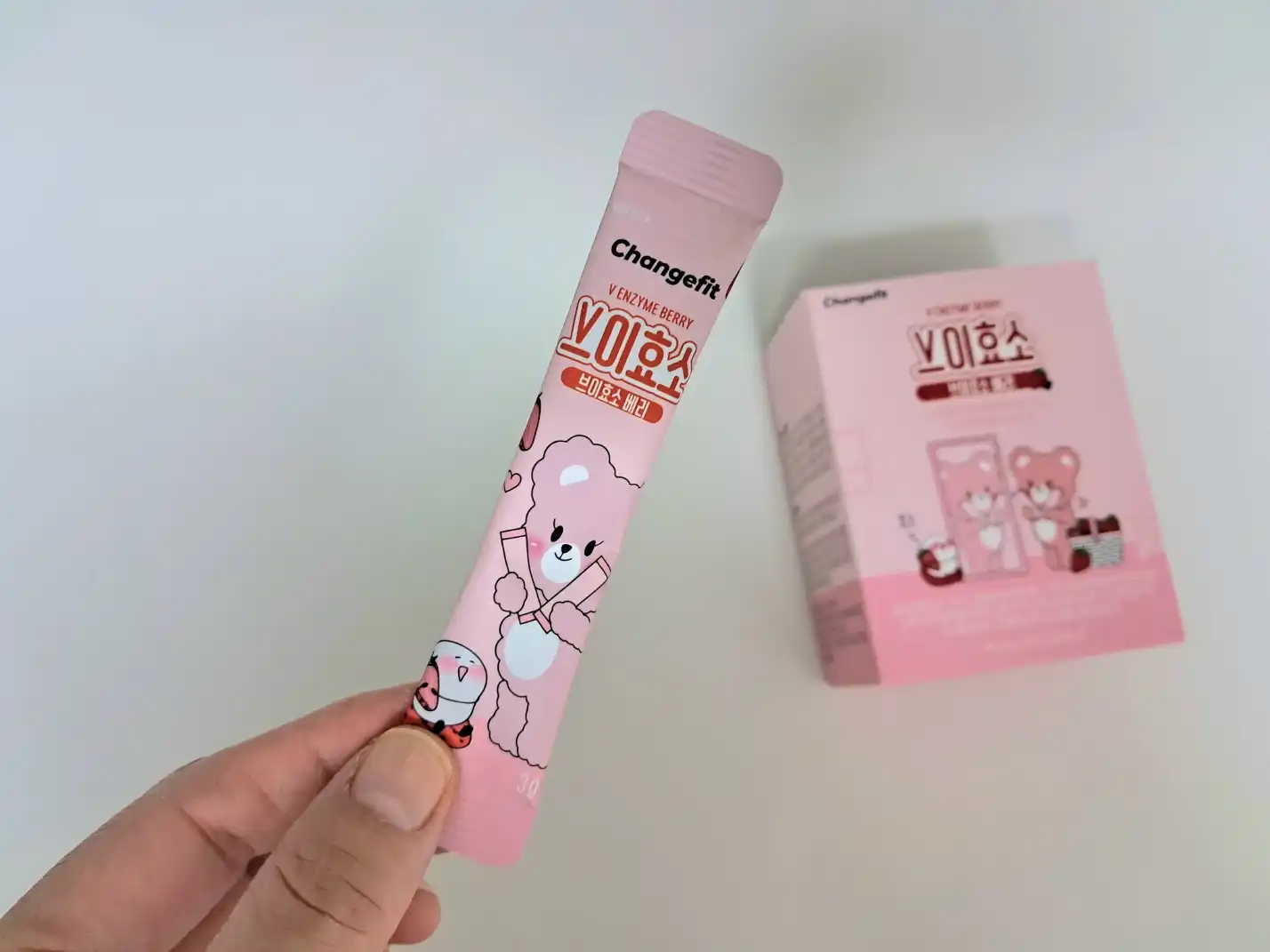 언니의파우치 리뷰 이미지 2 - [체인지핏 브이효소 딸기맛]