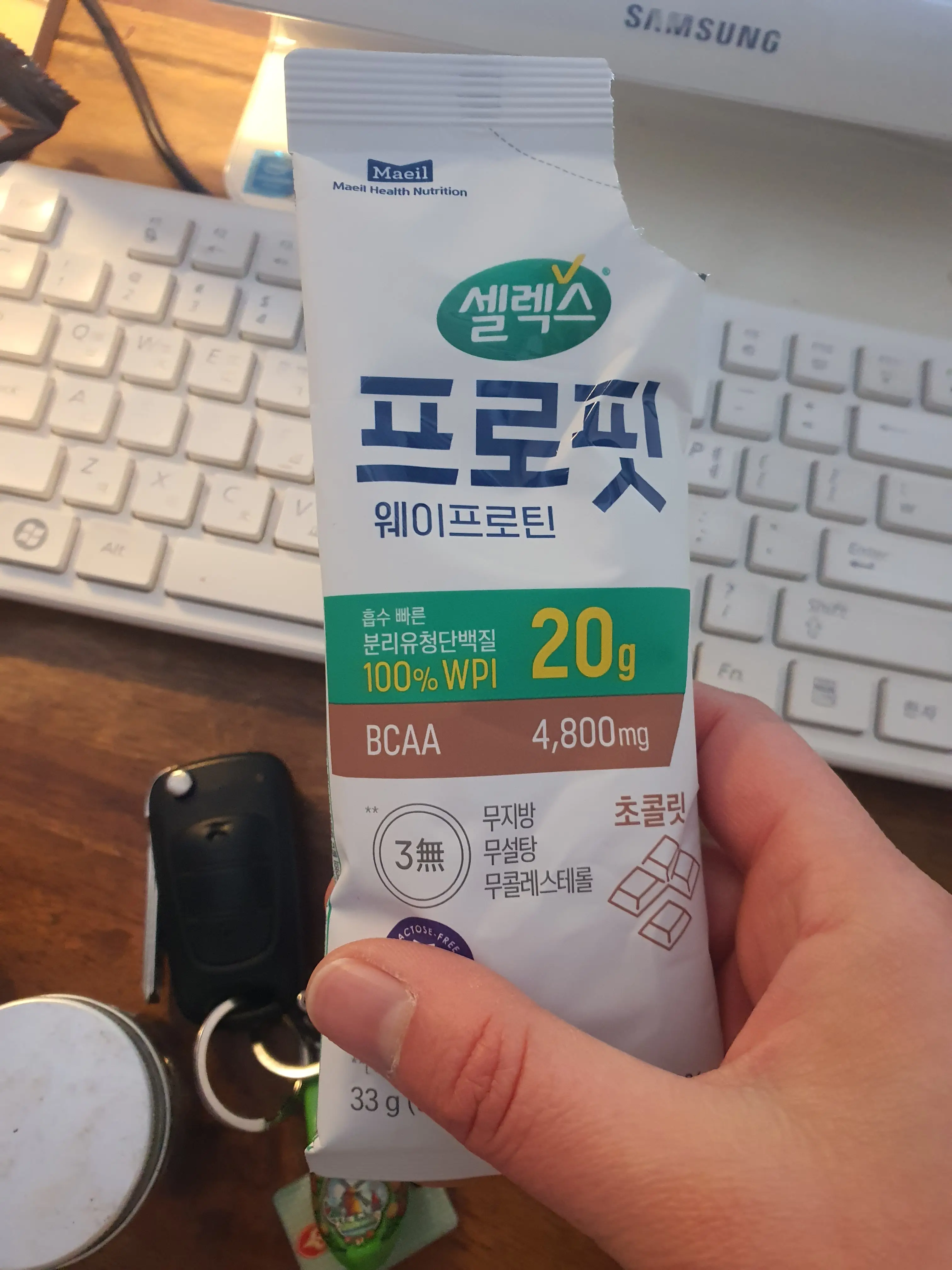 선택된 언니의파우치 리뷰 이미지 - [프로핏 웨이프로틴 초콜릿 파우더 스틱]