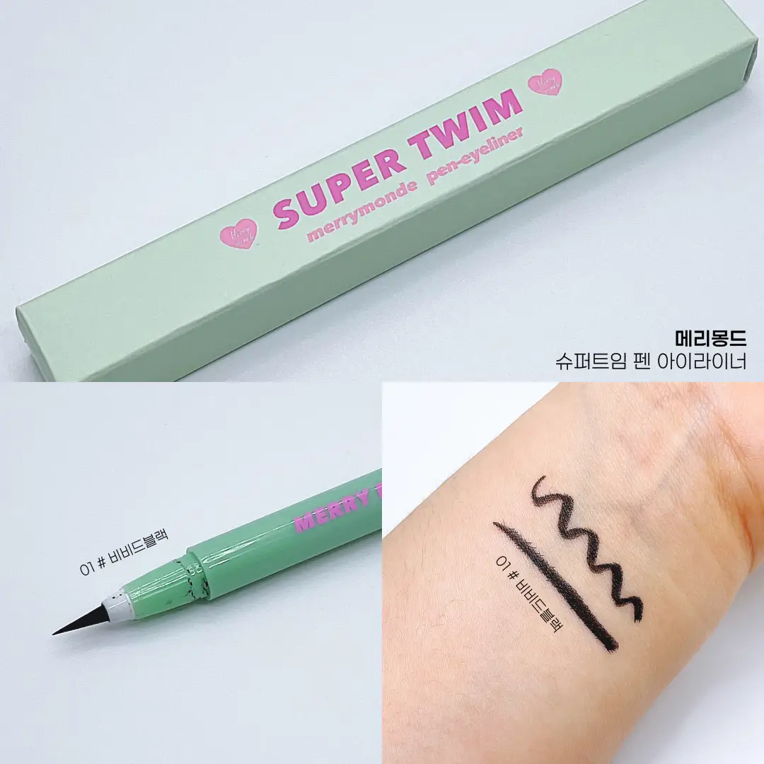 선택된 언니의파우치 리뷰 이미지 - [슈퍼트임 펜 아이라이너 [01 비비드블랙]]