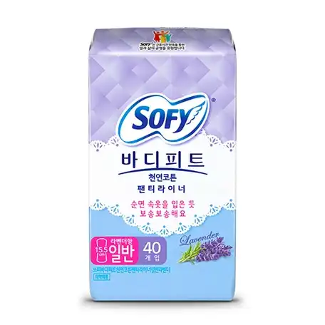 바디피트 천연코튼 팬티라이너 라벤더향 일반