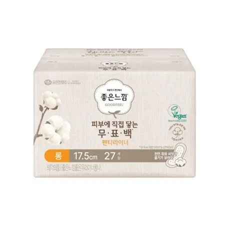 피부에 직접 닿는 무표백 팬티라이너 롱