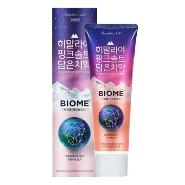 히말라야 핑크솔트 담은치약 브라이트닝 화이트라벨