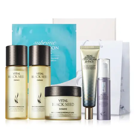 바이탈블랙씨드SET[토너130ml+로션130ml+크림50g+아이크림+앰플+마스크팩]  