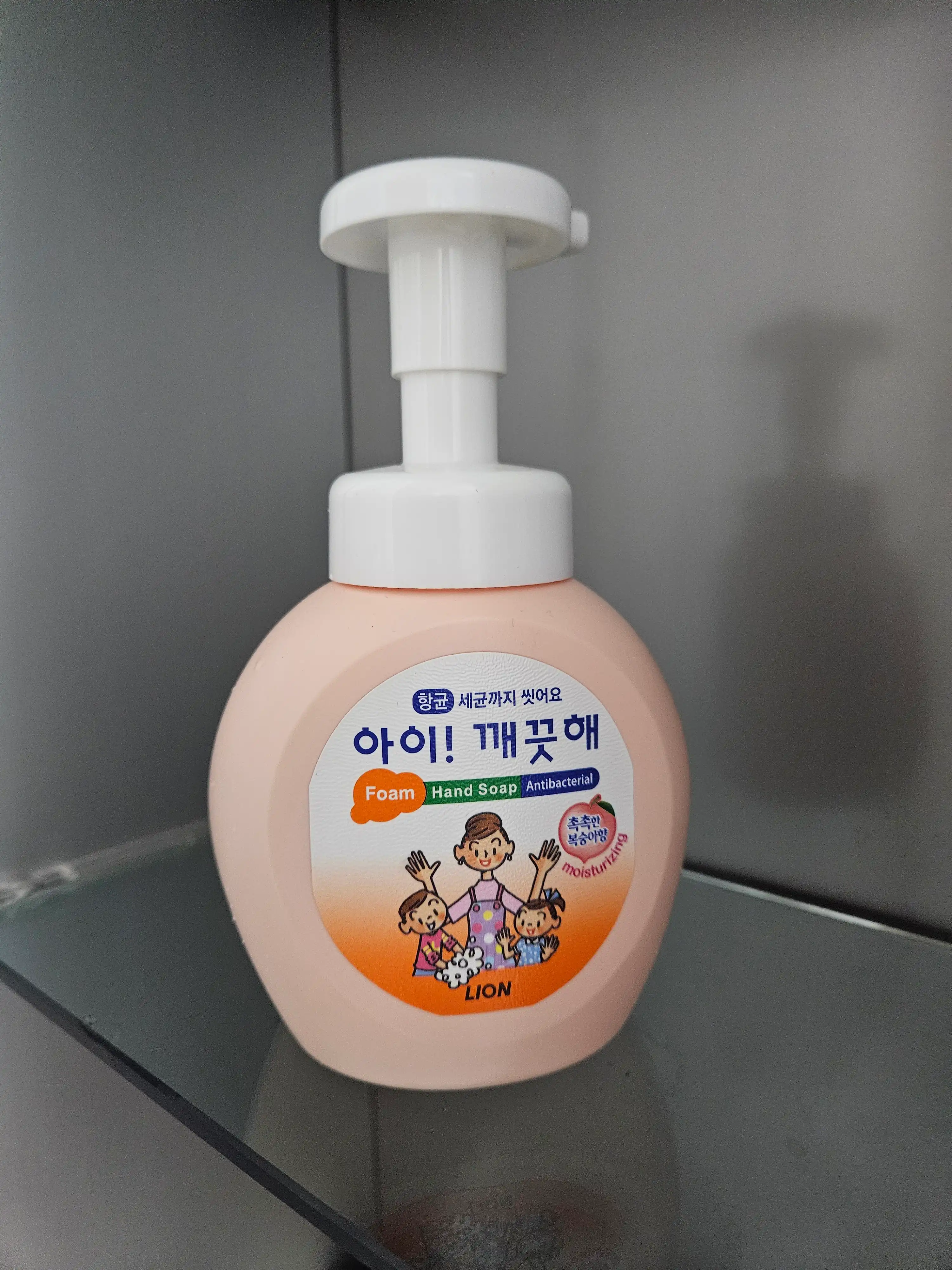언니의파우치 리뷰 이미지 - [아이깨끗해 항균 폼 핸드솝 [복숭아향]]