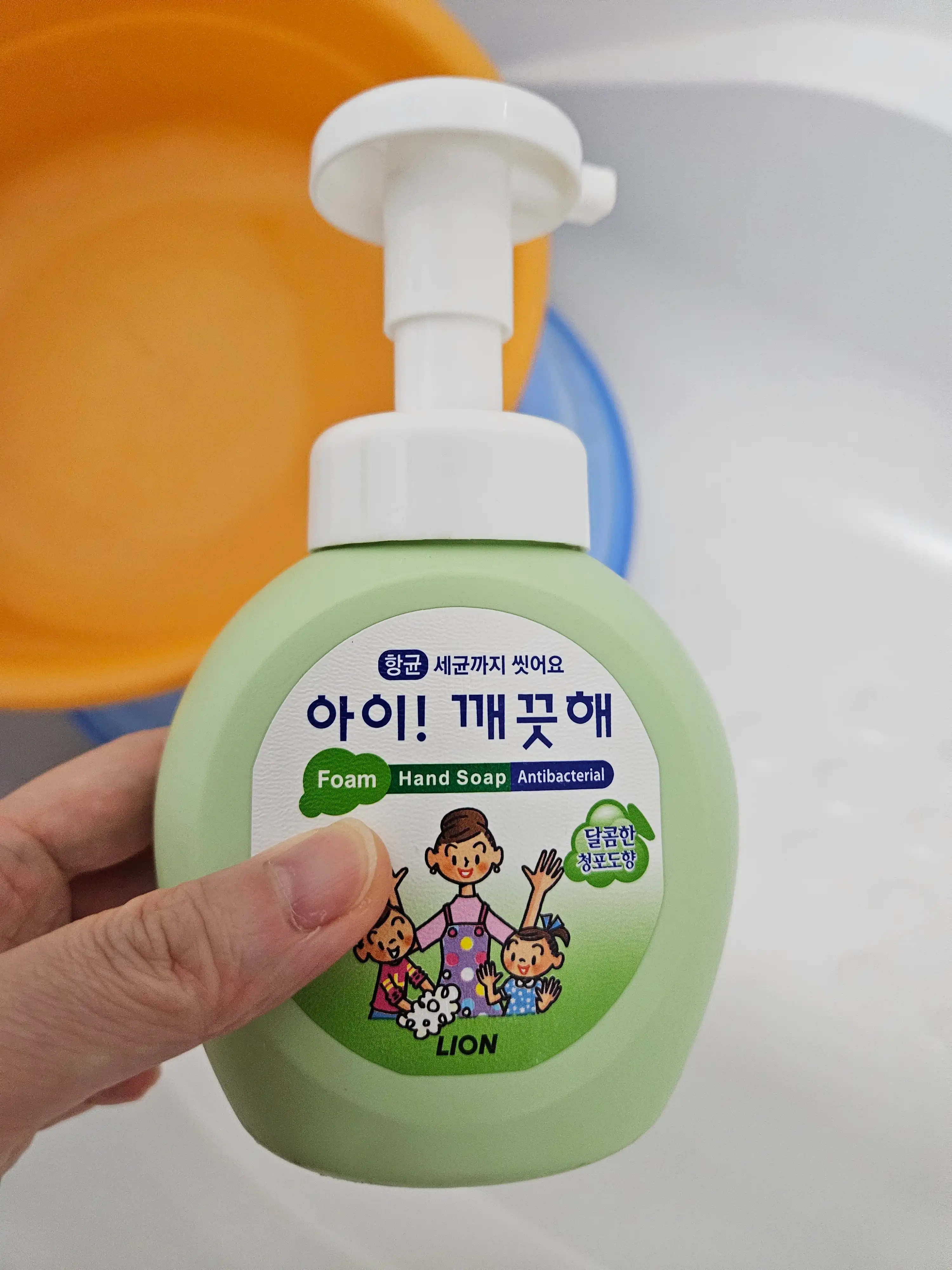 언니의파우치 리뷰 이미지 - [아이깨끗해 항균 폼 핸드솝 [청포도향]]