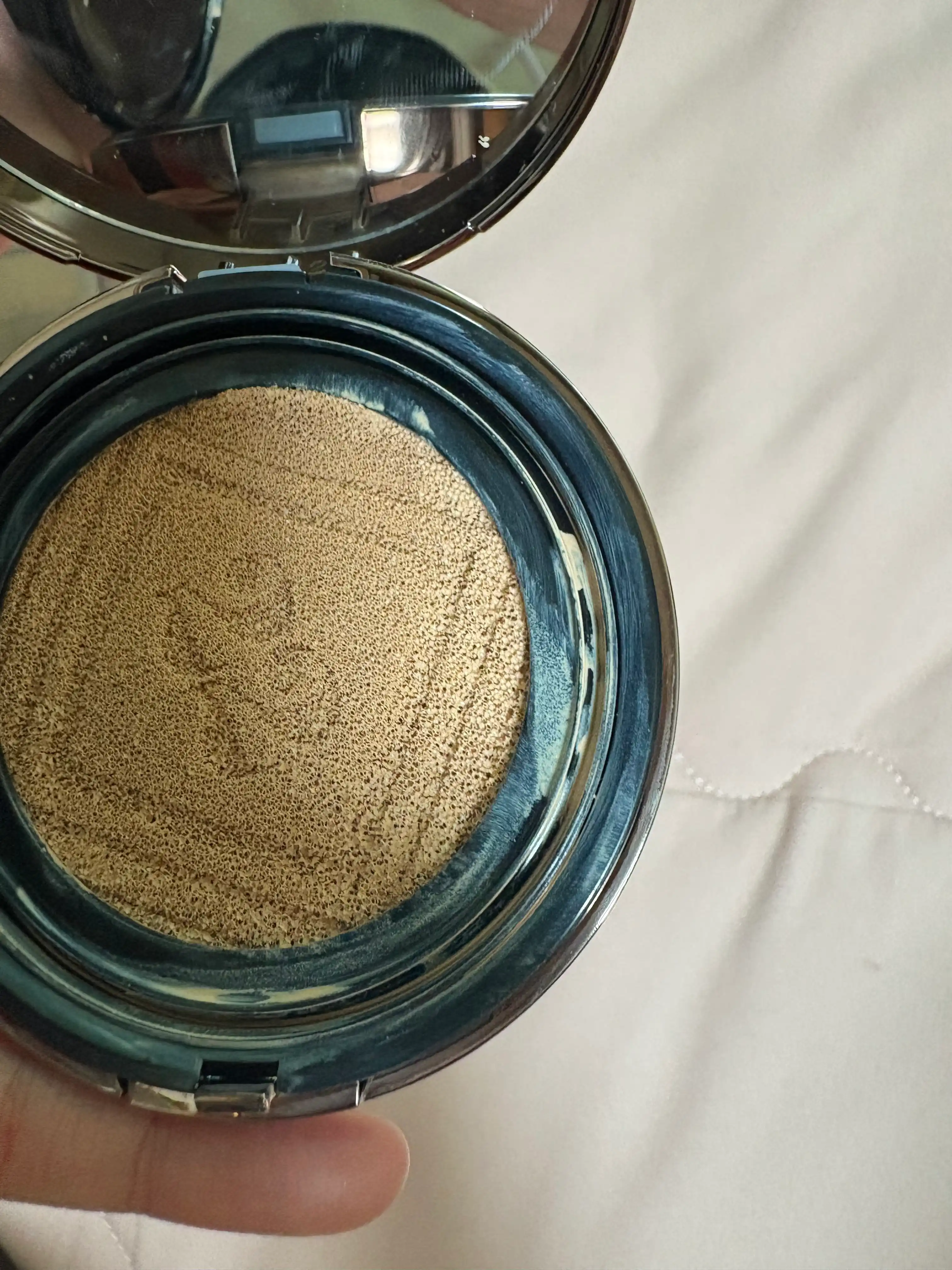 언니의파우치 리뷰 이미지 2 - [새틴 핏 레이어 쿠션]