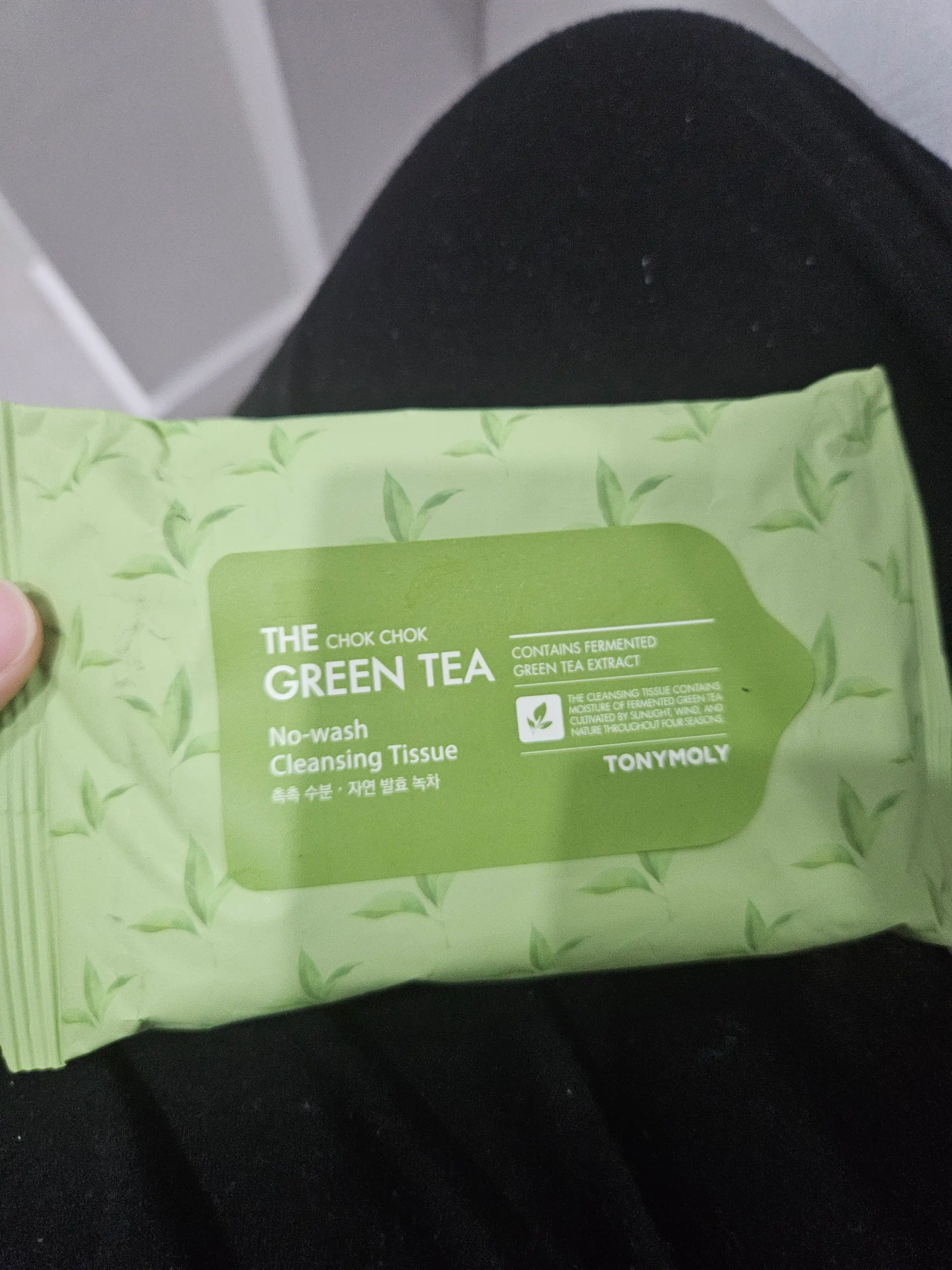 더 촉촉 그린티 노 워시 클렌징 티슈