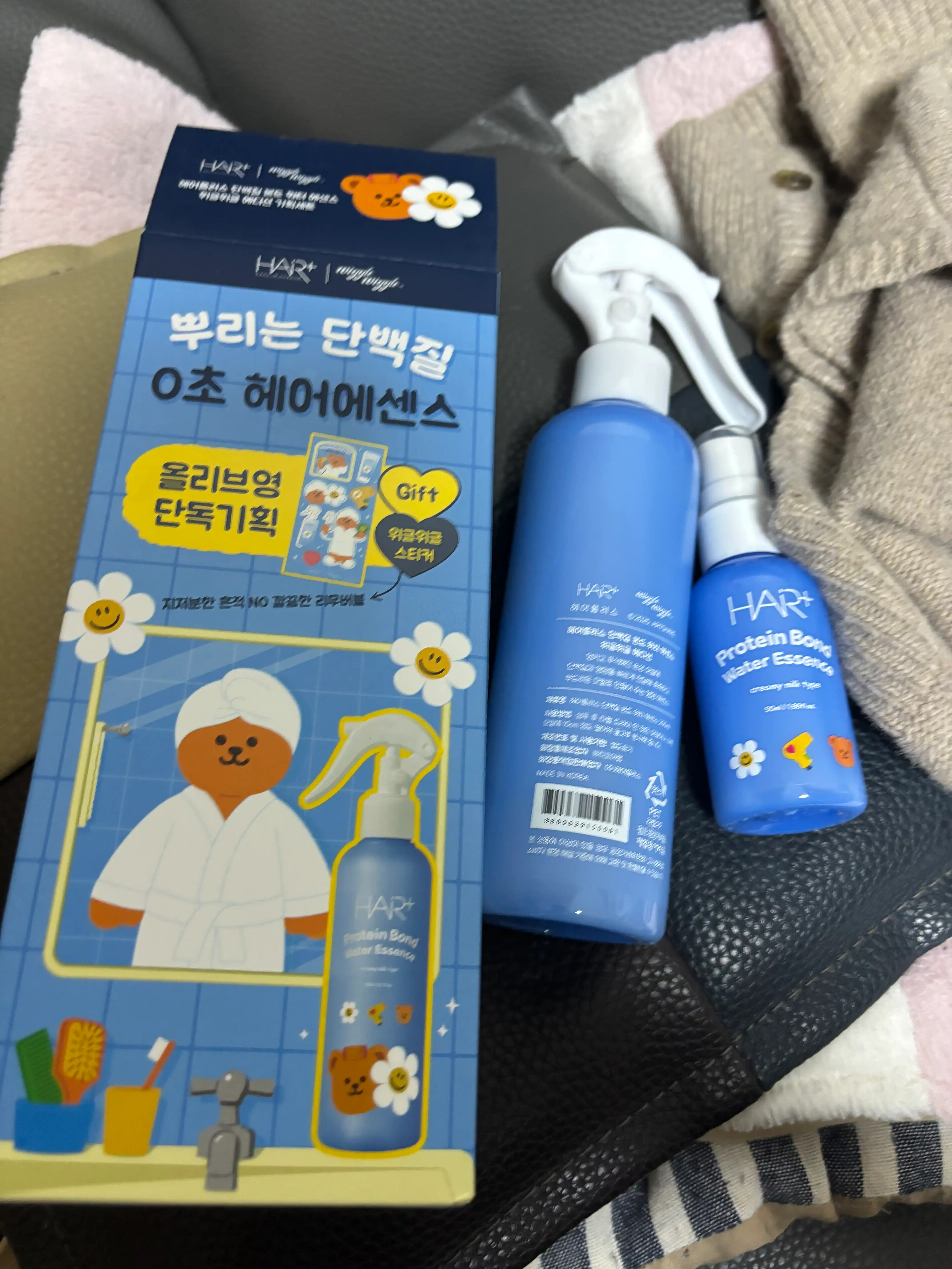 언니의파우치 리뷰 이미지 2 - [(헤어플러스X위글위글) 단백질 본드 워터 에센스]