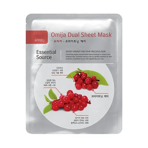 [에센셜 소스] 오미자 듀얼 시트 마스크
