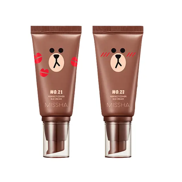 라인프렌즈 에디션 퍼펙트 커버 비비 크림 [21호 화사한 베이지]