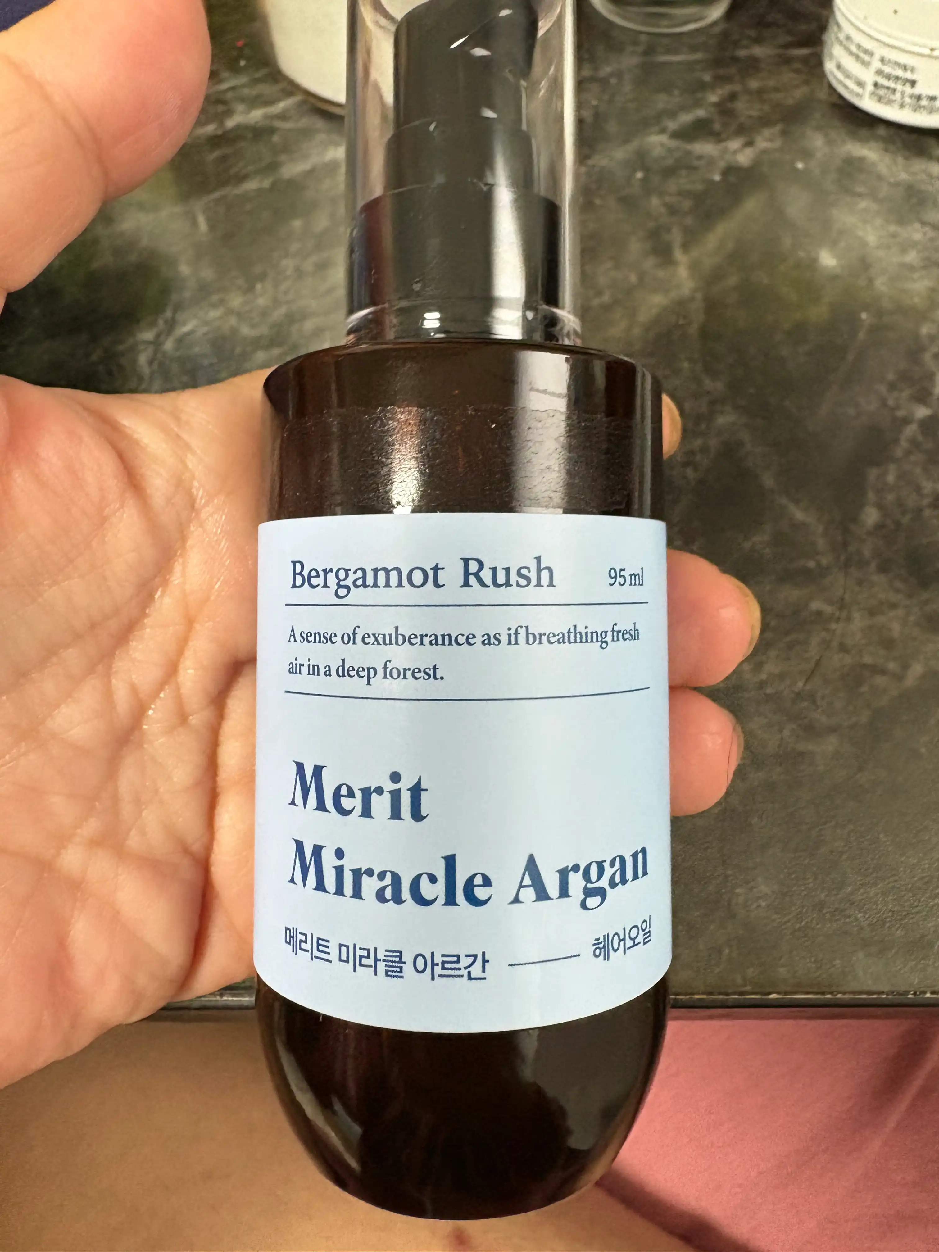 미라클 아르간 헤어오일 베르가못 러쉬