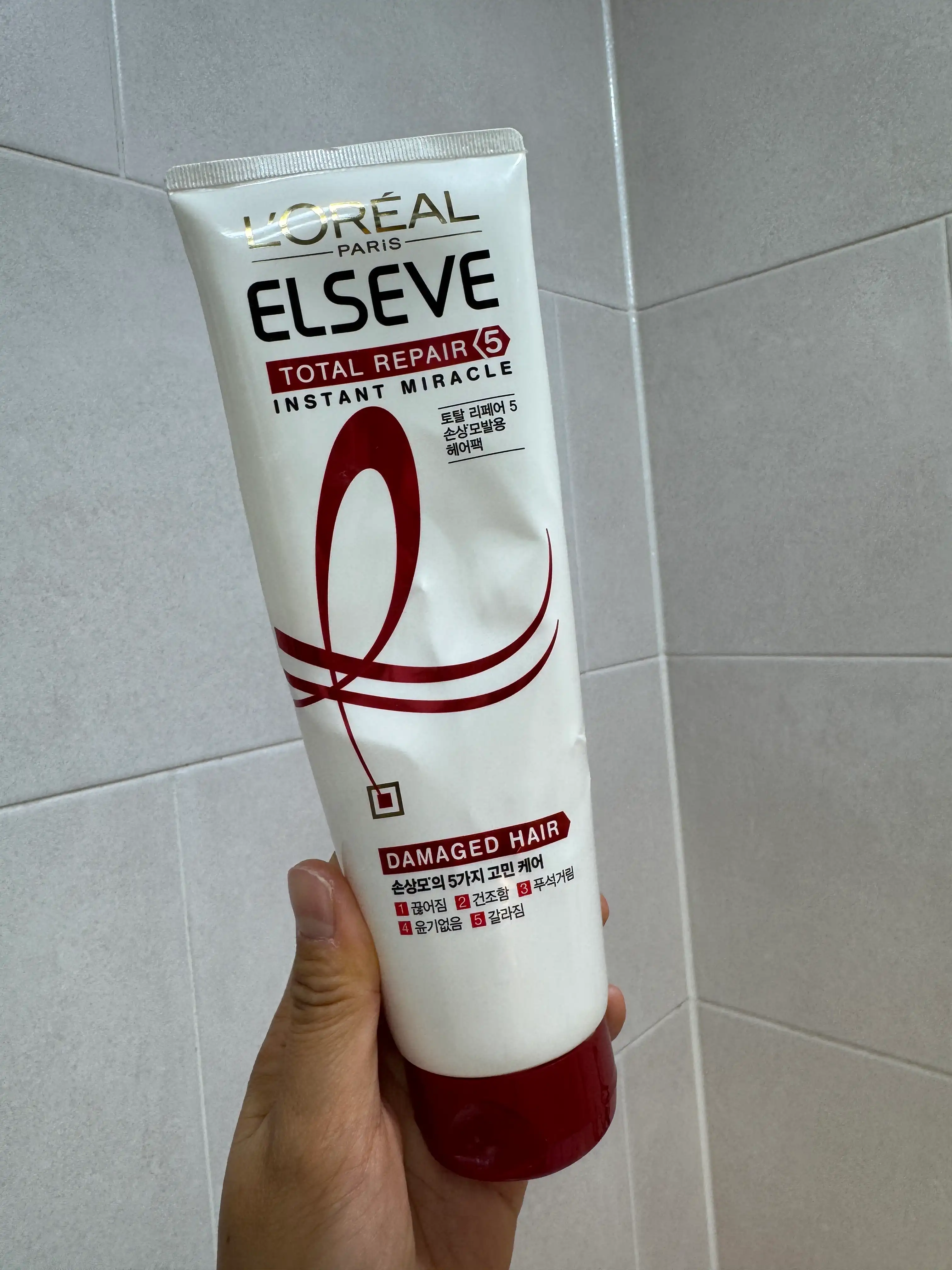 언니의파우치 리뷰 이미지 - [엘세브 토탈리페어5 인스턴트 미라클 헤어팩]