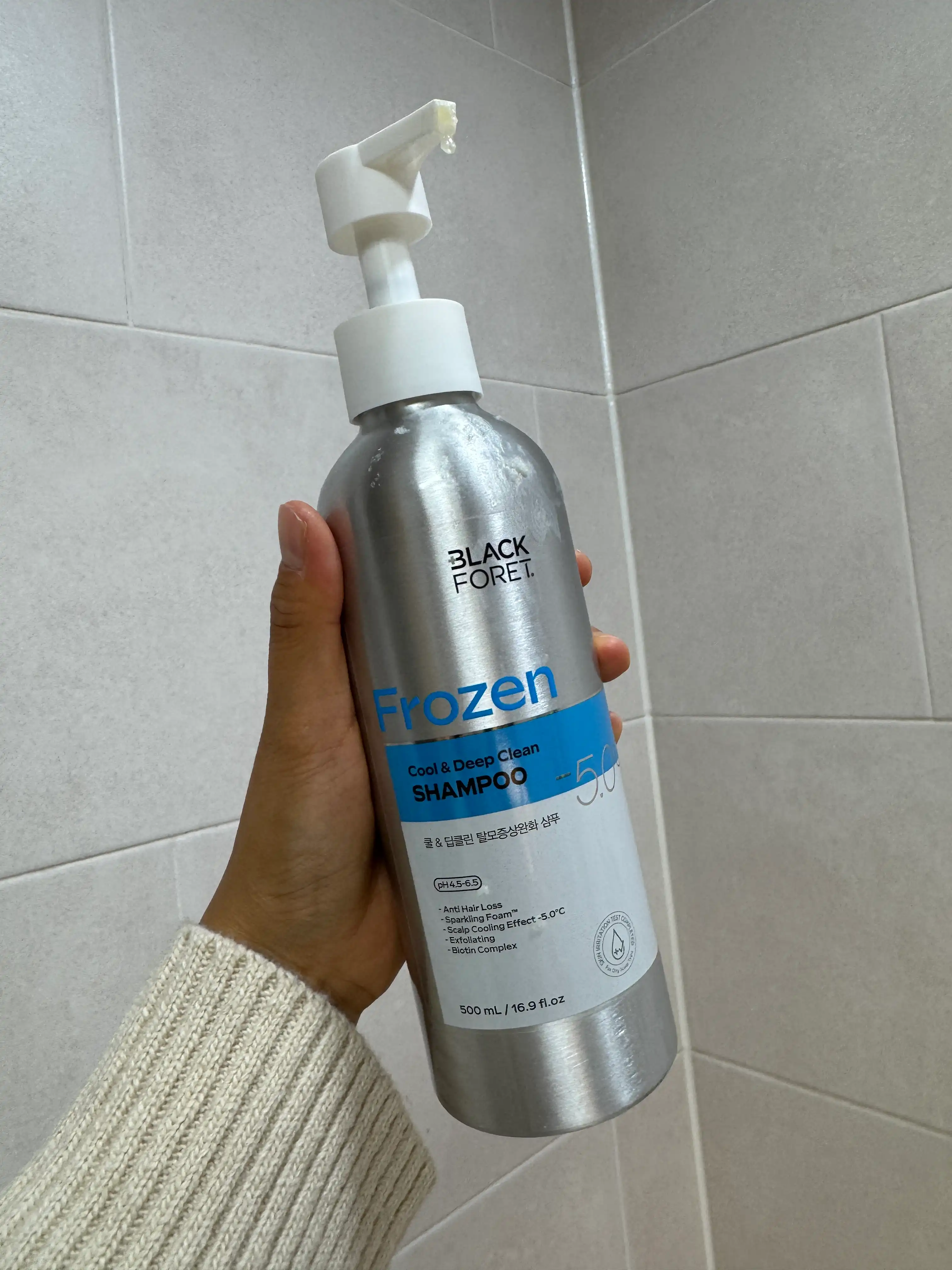 언니의파우치 리뷰 이미지 - [프로즌 쿨 앤 딥클린 탈모증상완화 샴푸]