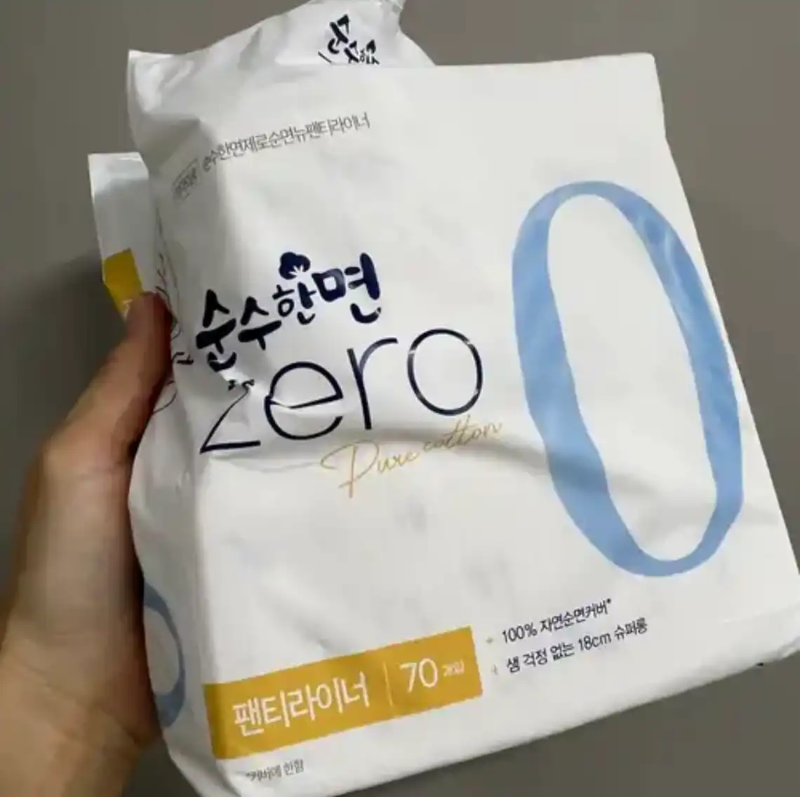 언니의파우치 리뷰 이미지 - [순수한면 제로 팬티라이너 뉴 슈퍼롱]