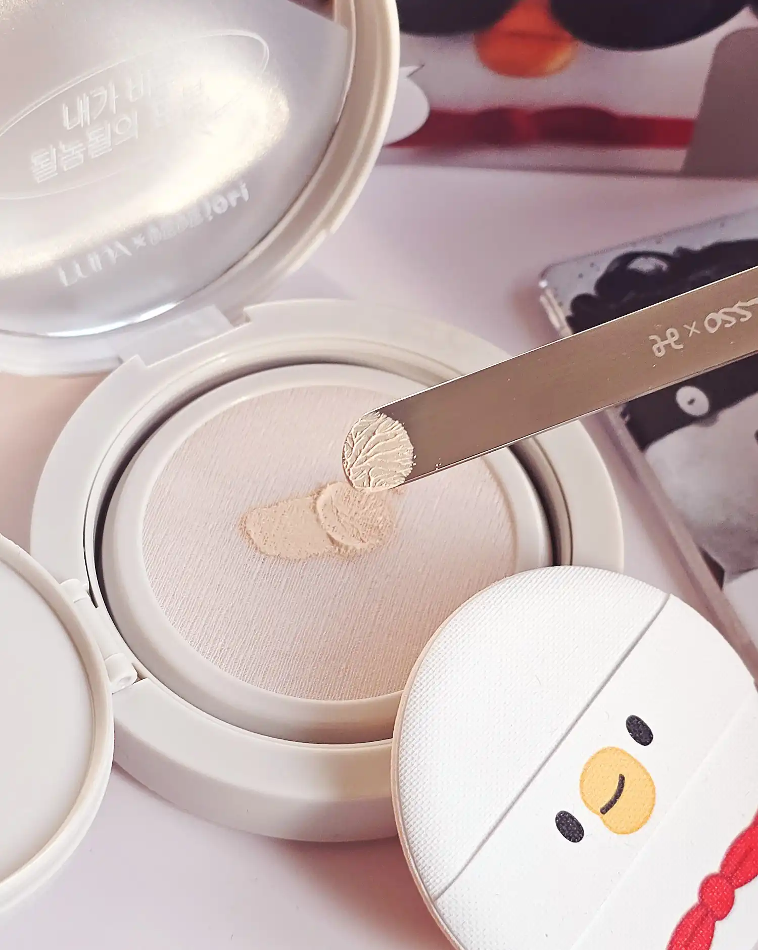 언니의파우치 리뷰 이미지 4 - [(루나X베베더오리) 하이퍼 핏 필터 쿠션]