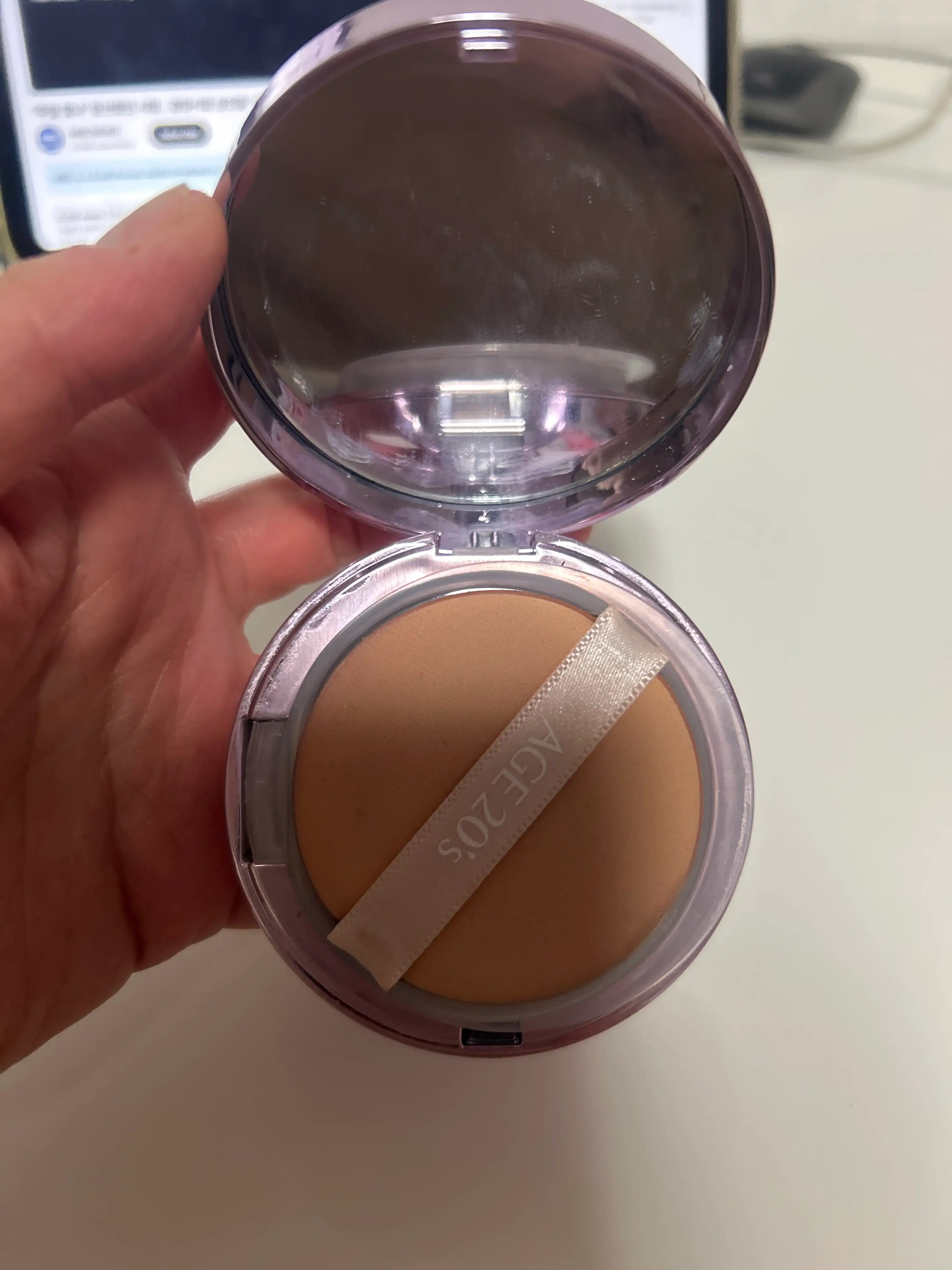 언니의파우치 리뷰 이미지 2 - [(뉴 오리지널 샤이닝 드롭스 퍼플 에디션) 에센스 커버 팩트]