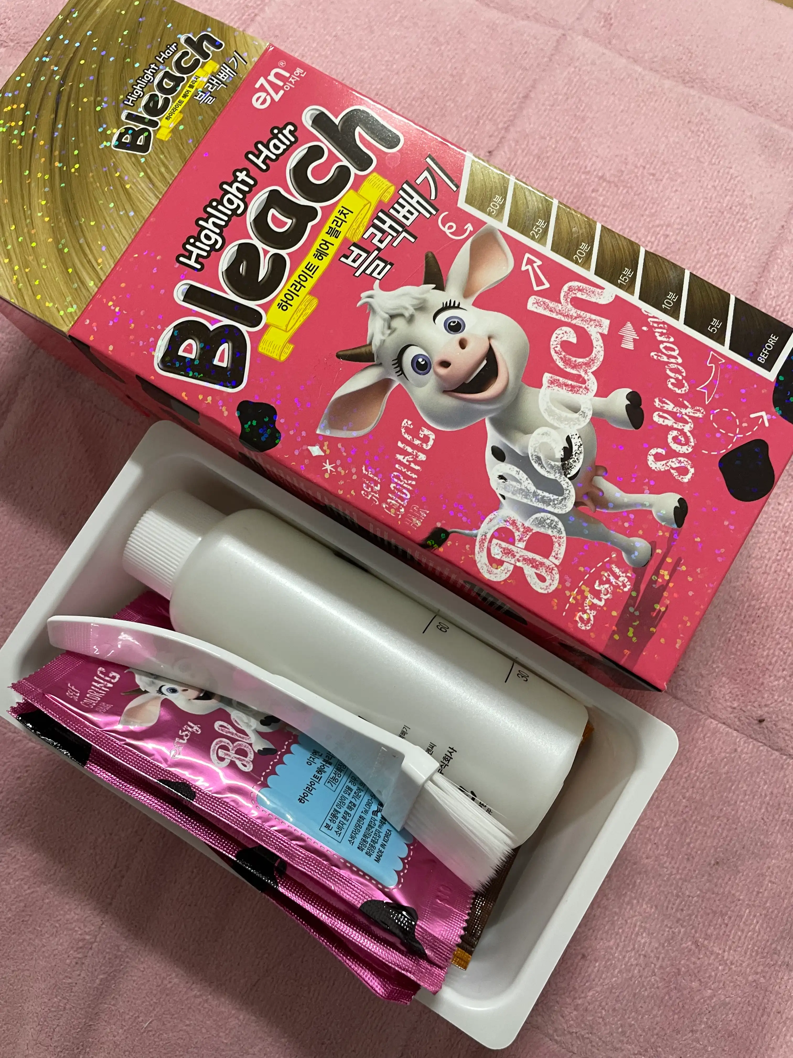 언니의파우치 리뷰 이미지 - [하이라이트 헤어 블리치 블랙빼기]