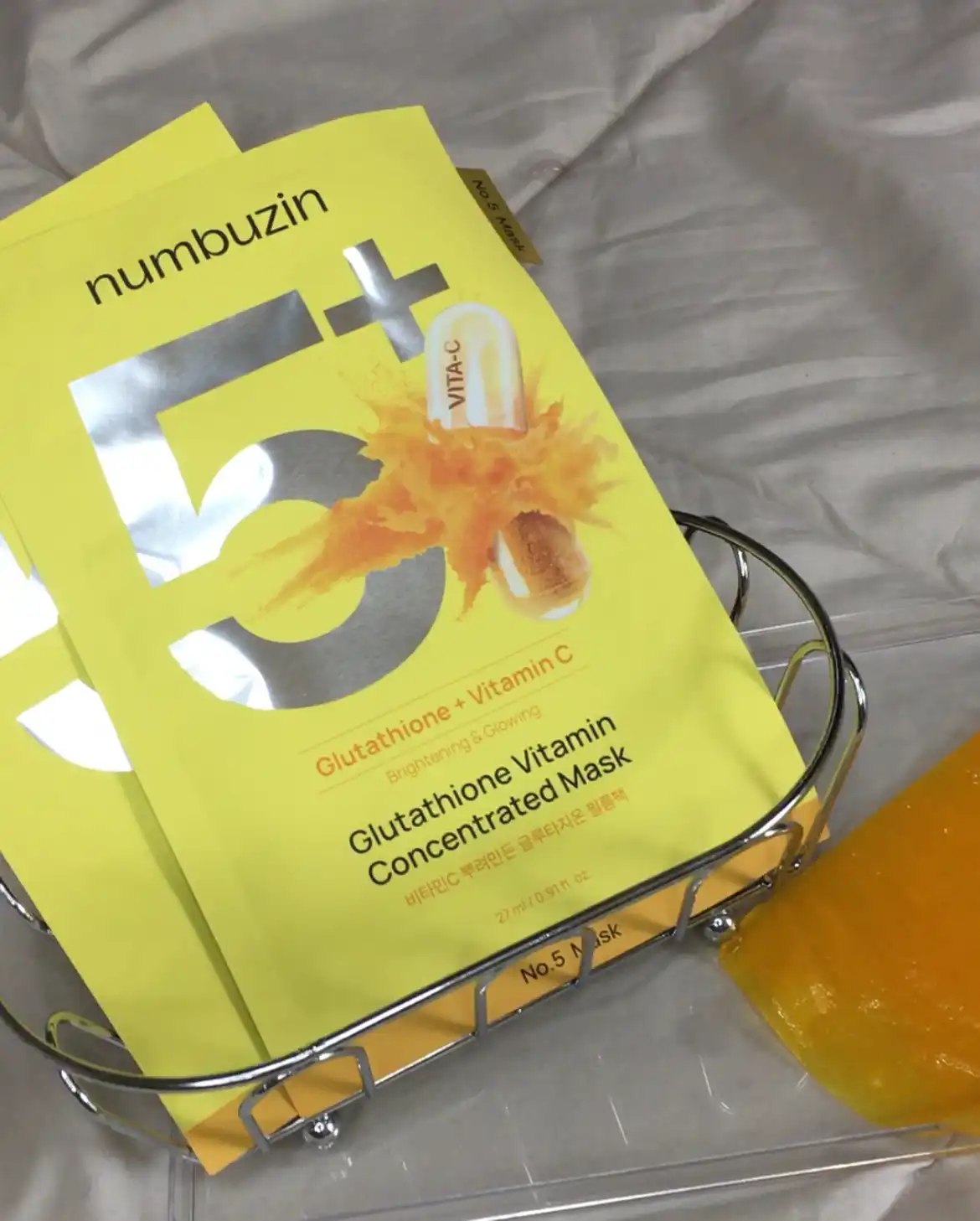 언니의파우치 리뷰 이미지 - [비타민C 뿌려만든 글루타치온 필름팩 [5번]]