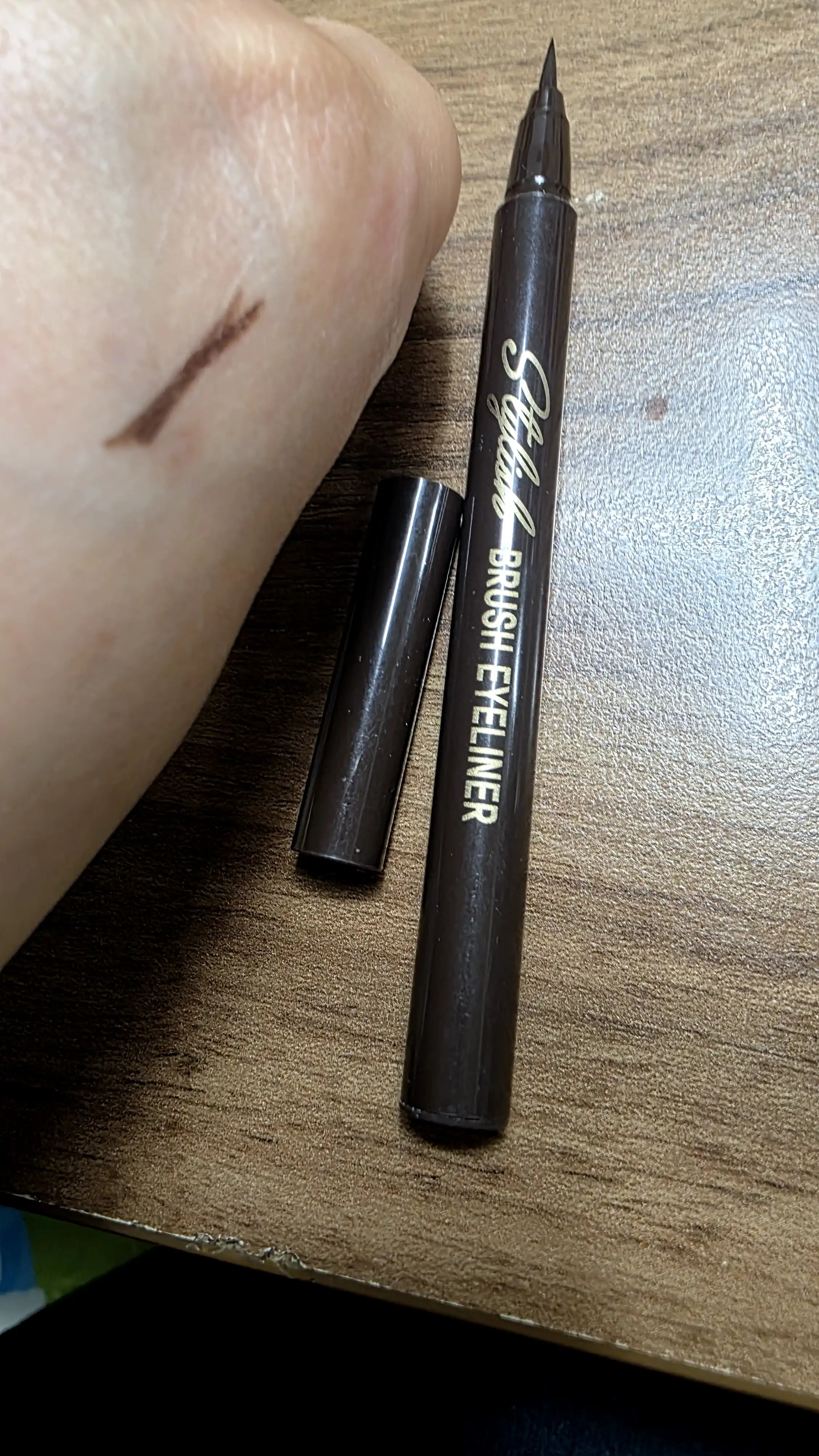 언니의파우치 리뷰 이미지 - [스타일리쉬 브러시아이라이너 블랙]