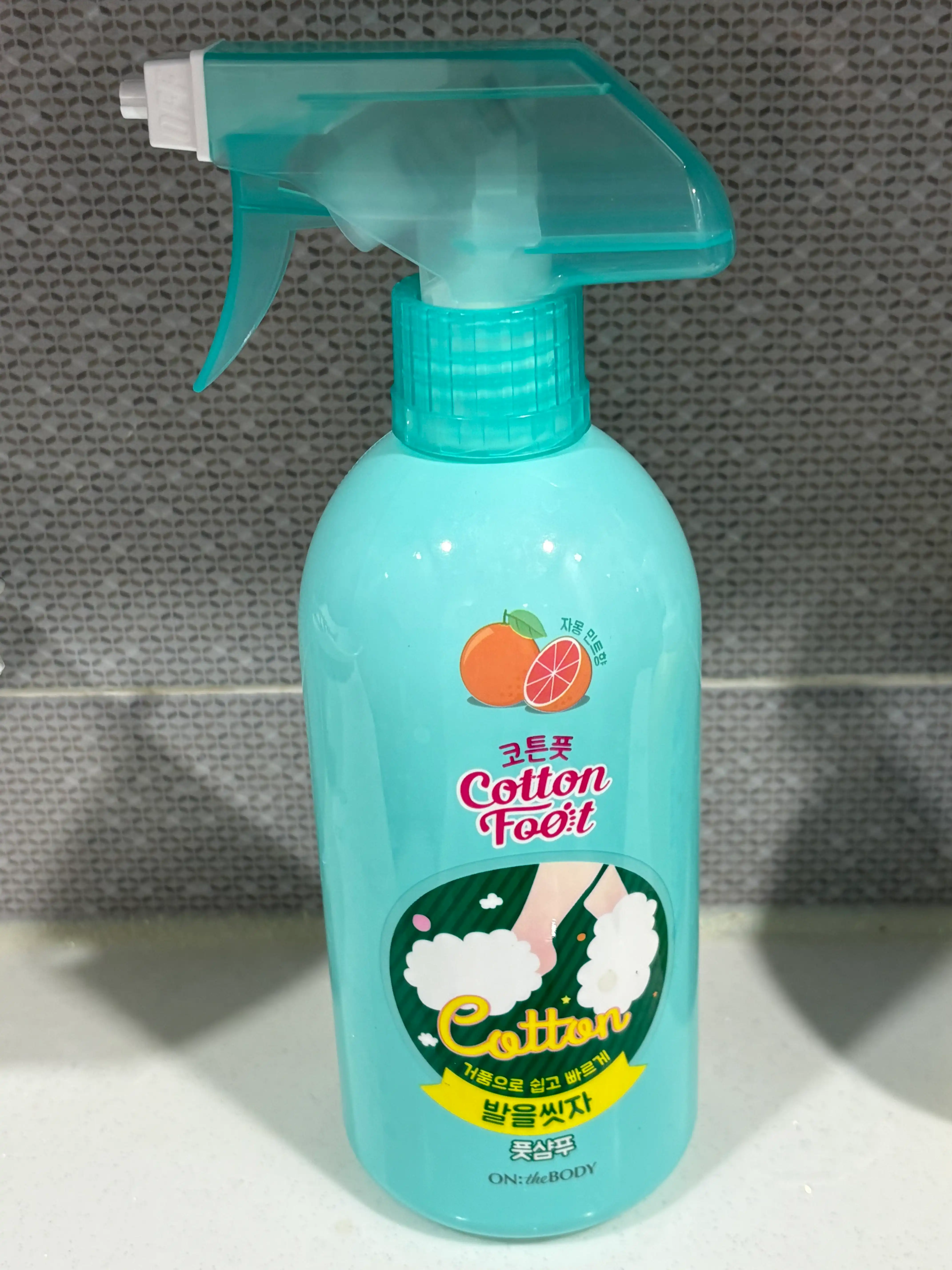 언니의파우치 리뷰 이미지 - [발을씻자 코튼 풋샴푸 [자몽]]