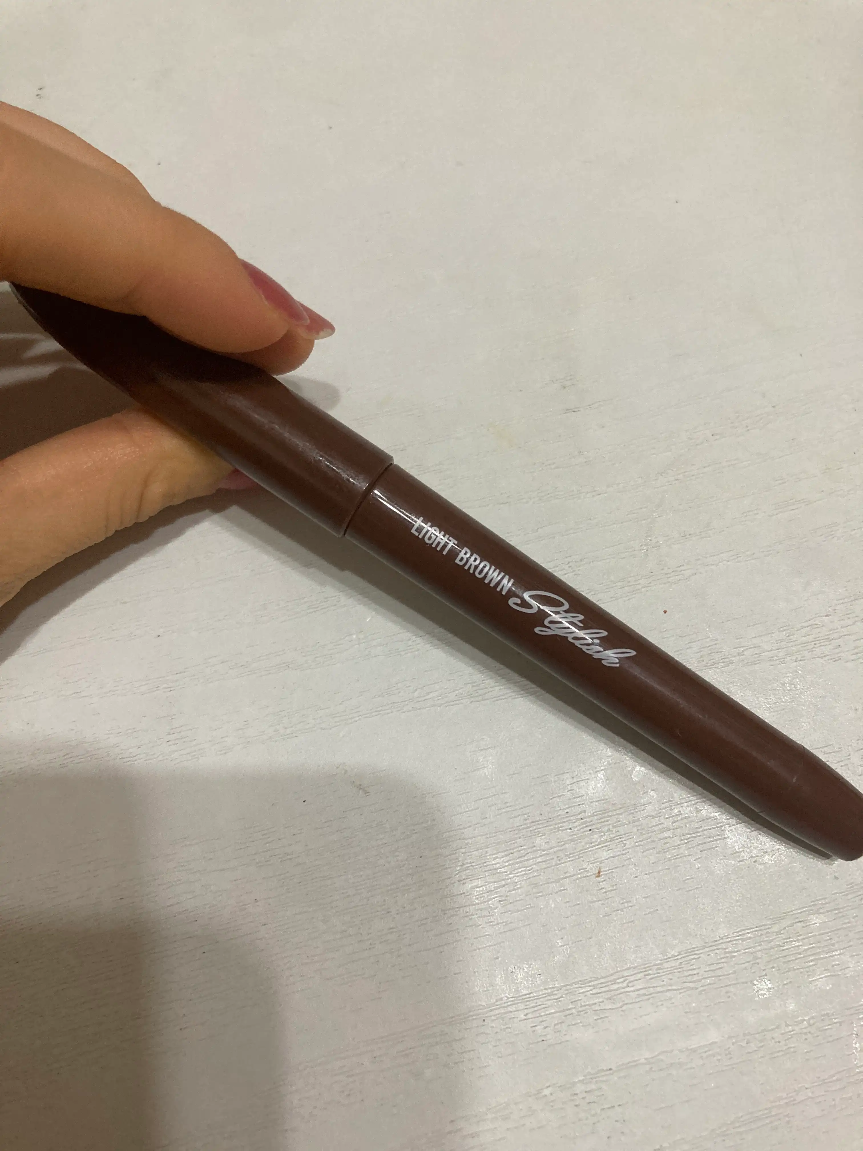 언니의파우치 리뷰 이미지 - [스타일리쉬 붓펜 아이라이너 [브라운]]