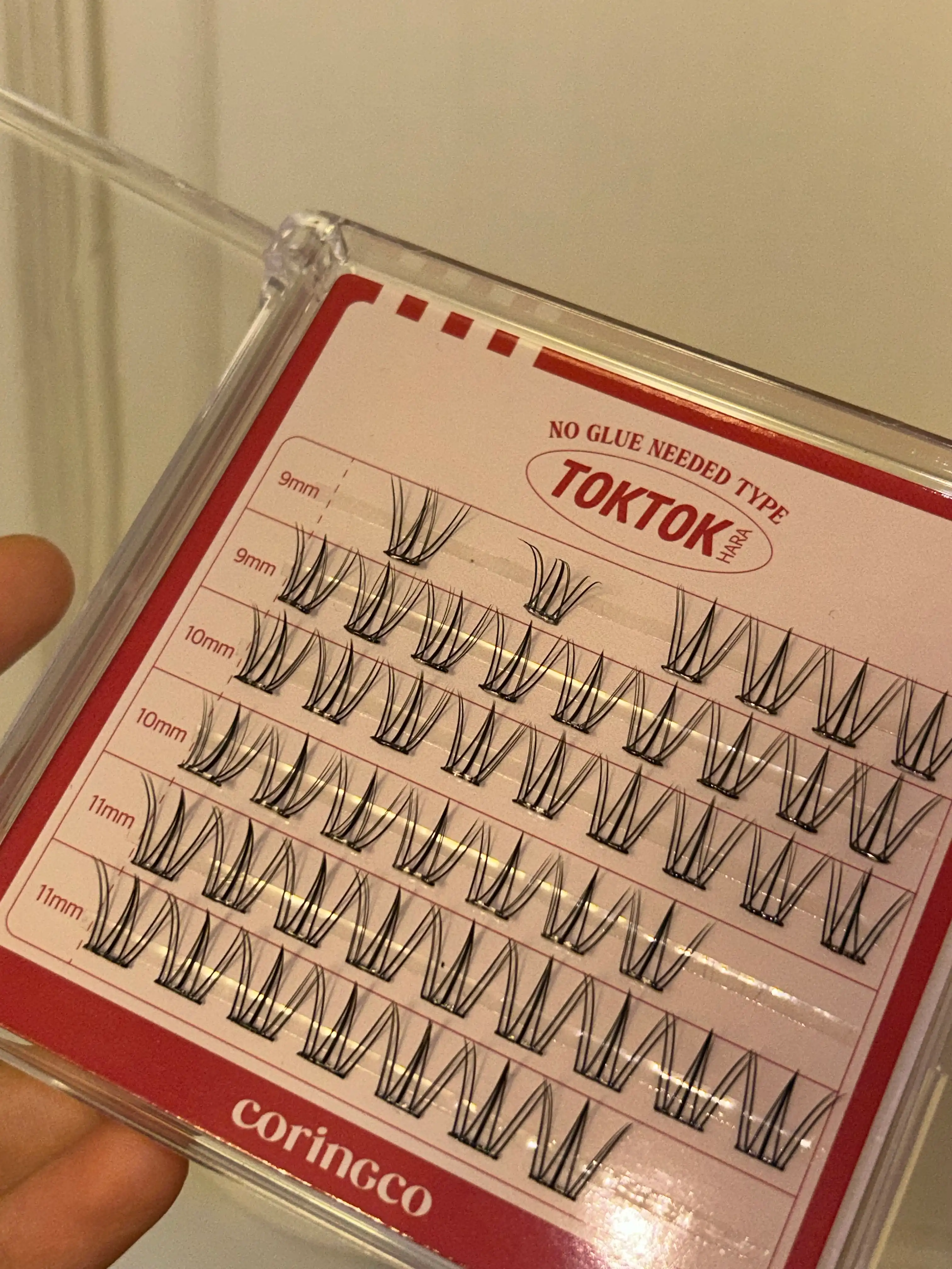 언니의파우치 리뷰 이미지 2 - [톡톡하라 노글루 속눈썹 [체리콕]]