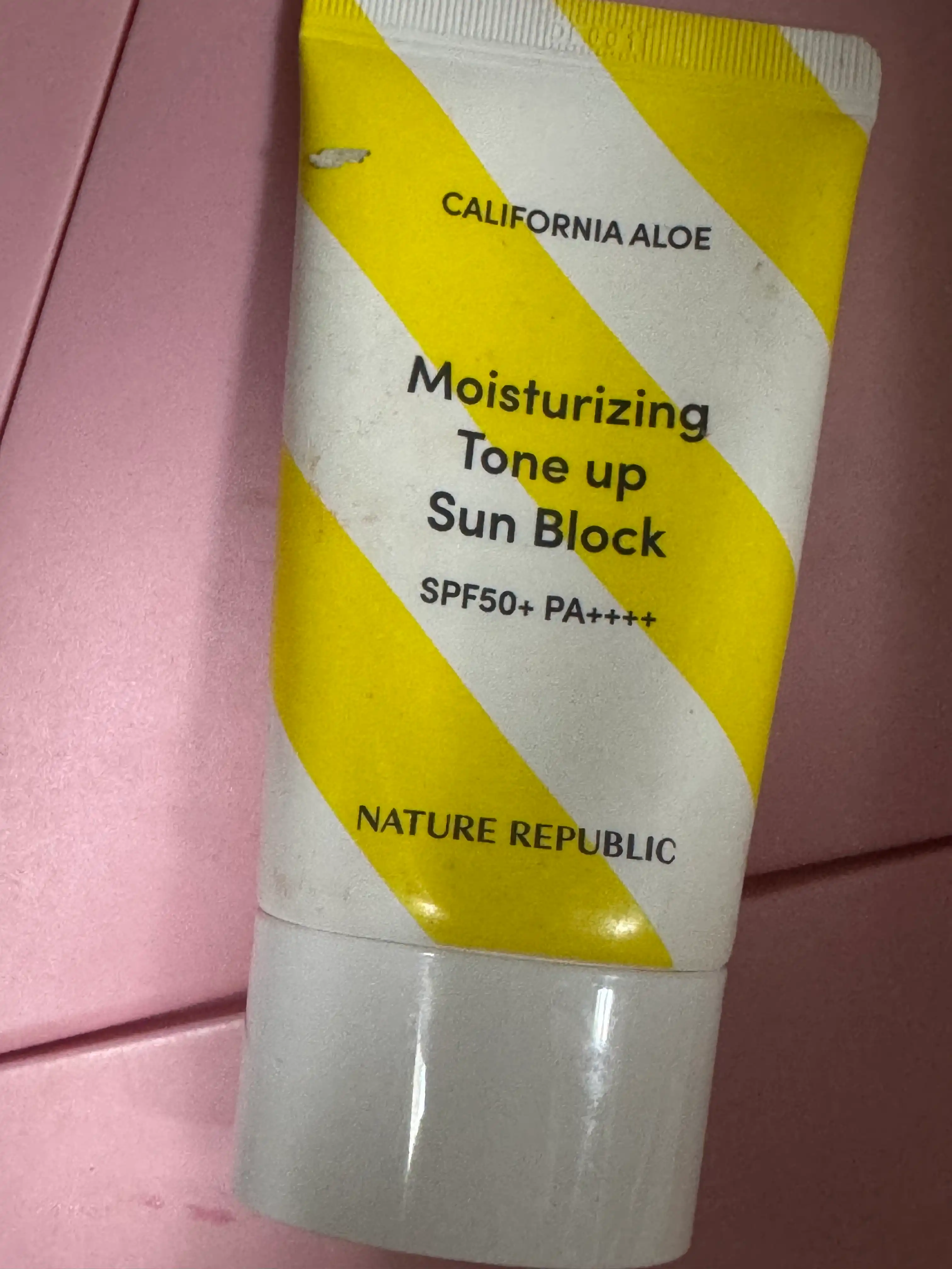 언니의파우치 리뷰 이미지 - [캘리포니아 알로에 수분 톤업 선블럭]