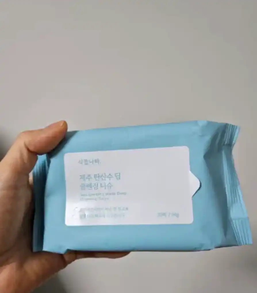 언니의파우치 리뷰 이미지 - [제주 탄산수 딥 클렌징티슈]