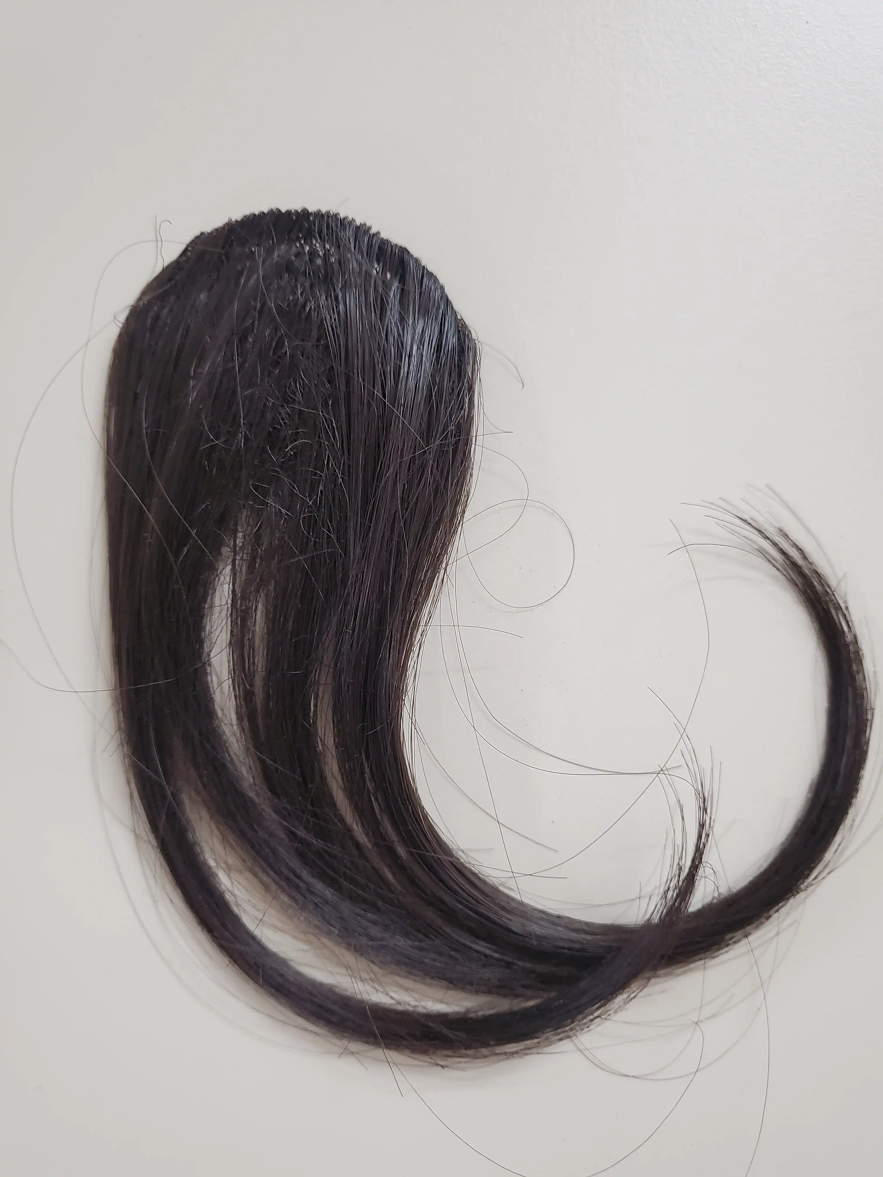 언니의파우치 리뷰 이미지 2 - [시스루뱅 테일 앞머리 가발 브라운]