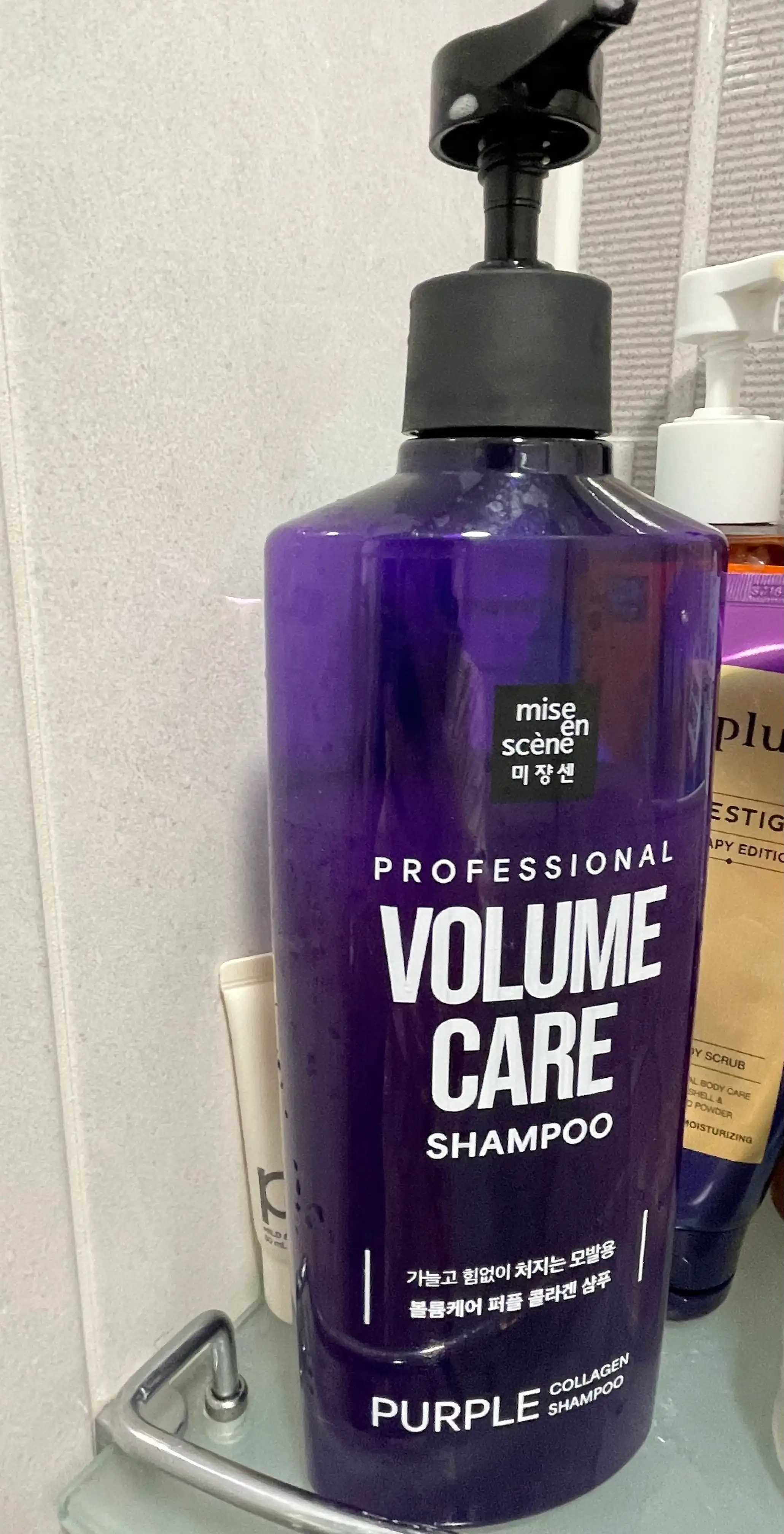 언니의파우치 리뷰 이미지 - [볼륨케어 퍼플 콜라겐 샴푸]