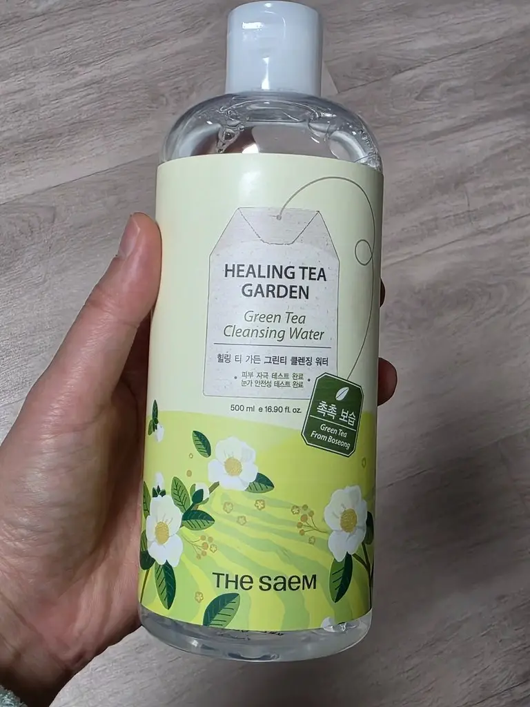 선택된 언니의파우치 리뷰 이미지 - [힐링 티 가든 그린티 클렌징 워터]
